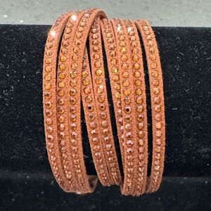 Touchstone Crystal by Swarovski wrap star bracelet, Rust, NIB